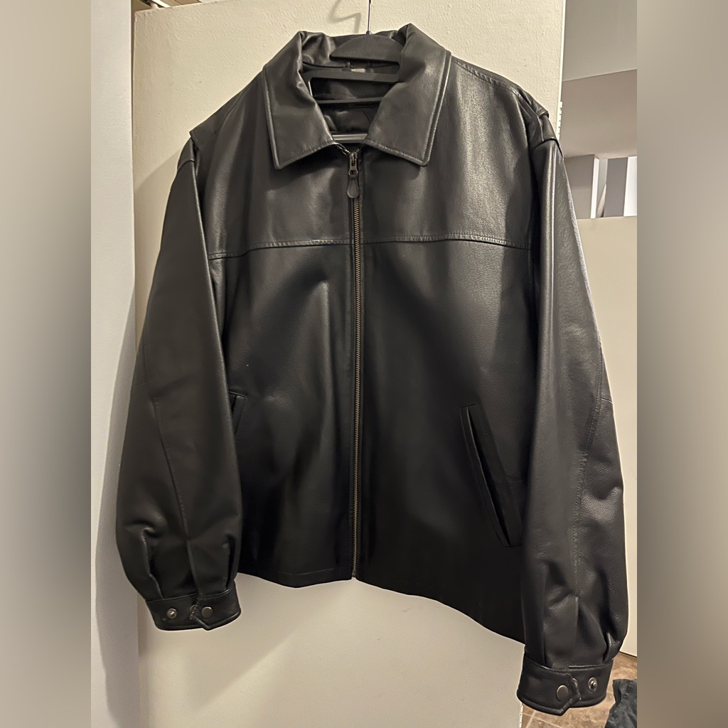 Women’s Black Leather Jacket.